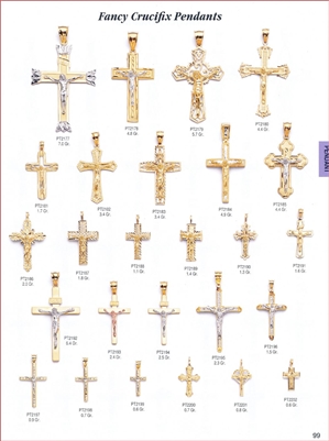 PT2202 Crucifijo Lujoso Fancy Crucifix Pendant