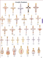 PT950 Pendiente Crucifijo Crucifix Pendant