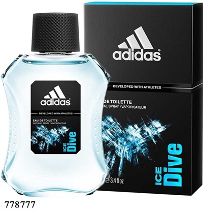 778777 Adidas Ice Dive 3.4 oz Edt Spray for Men